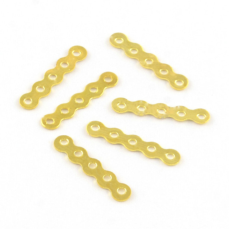 Spacer Bar Connector Gold Tone Charms - 50 Charms - FD309