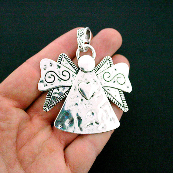 Angel Antique Silver Tone Charm - SC5984