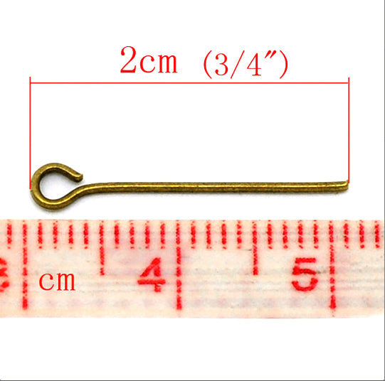 Antique Bronze Tone Eye Pins - 20mm - 700 Pieces - PIN65