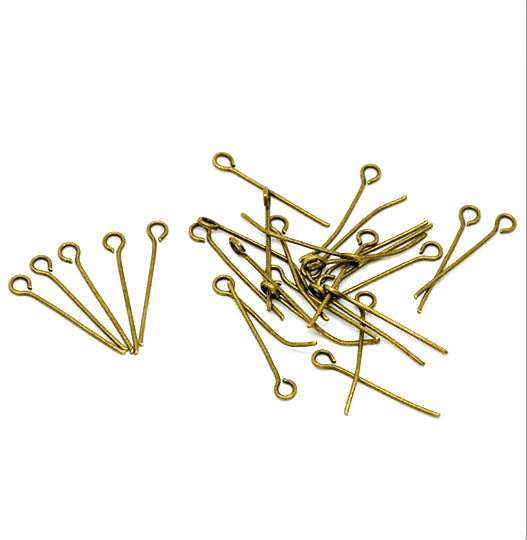 Antique Bronze Tone Eye Pins - 20mm - 700 Pieces - PIN65