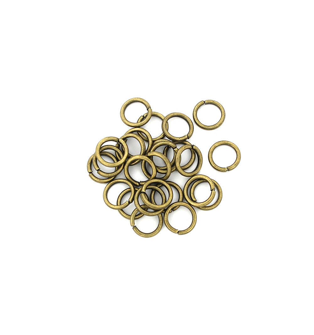 Anneaux de jonction ton bronze antique 10 mm x 1,5 mm - Calibre 15 ouvert - 200 anneaux - J181