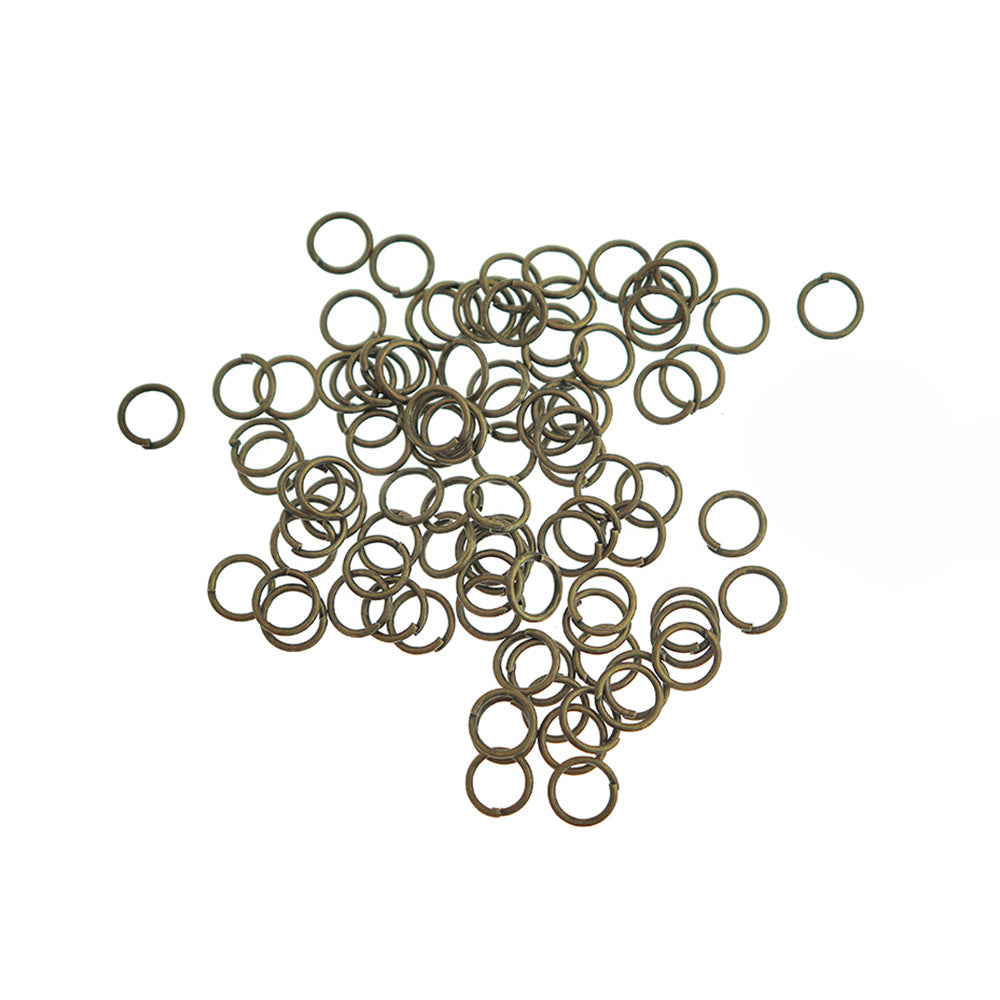 Anneaux de jonction bronze antique 7mm x 0,8mm - Ouverts calibre 19 - 250 anneaux - J014