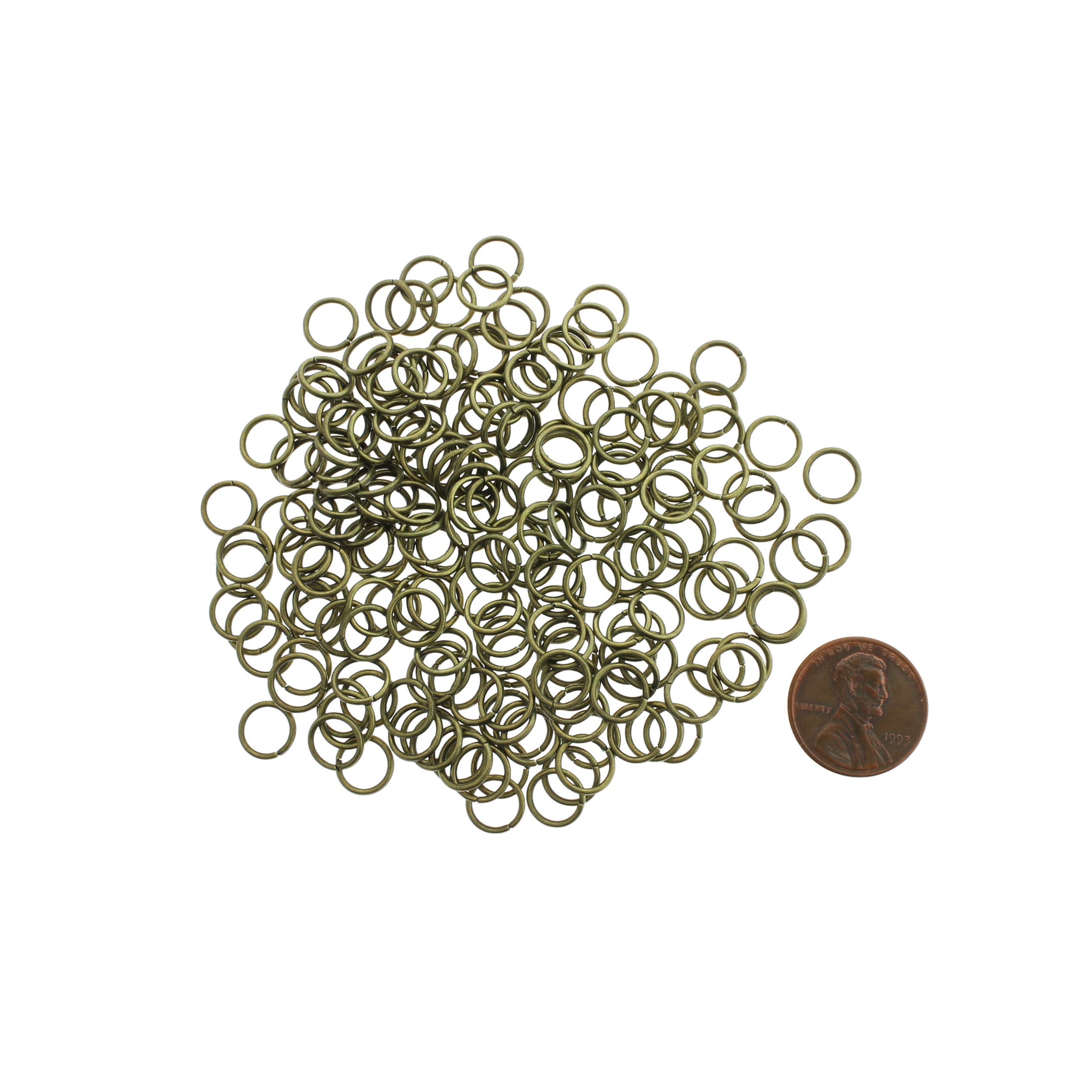Antique Bronze Tone Jump Rings 8mm x 1mm - Open 18 Gauge - 1000 Rings - J273
