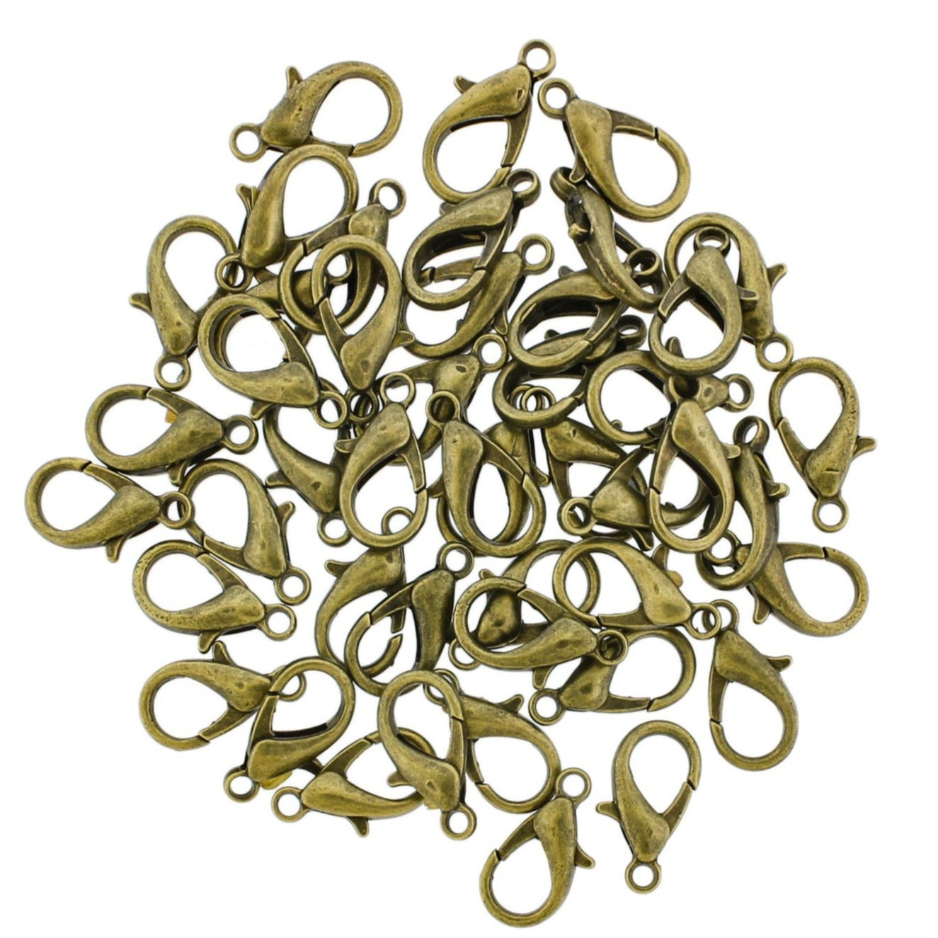 Antique Bronze Tone Lobster Clasps 16mm x 8mm - 15 Clasps - FF313