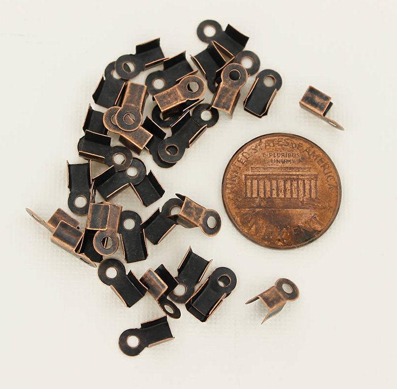 Antique Copper Tone Cord Ends - 8mm x 4mm - 250 Pieces - FD504