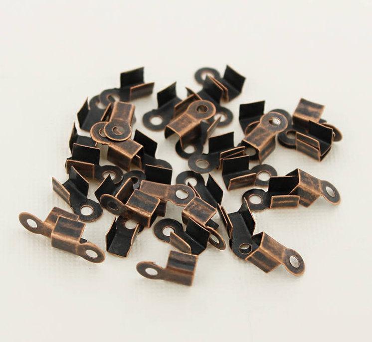 Antique Copper Tone Cord Ends - 8mm x 4mm - 250 Pieces - FD504