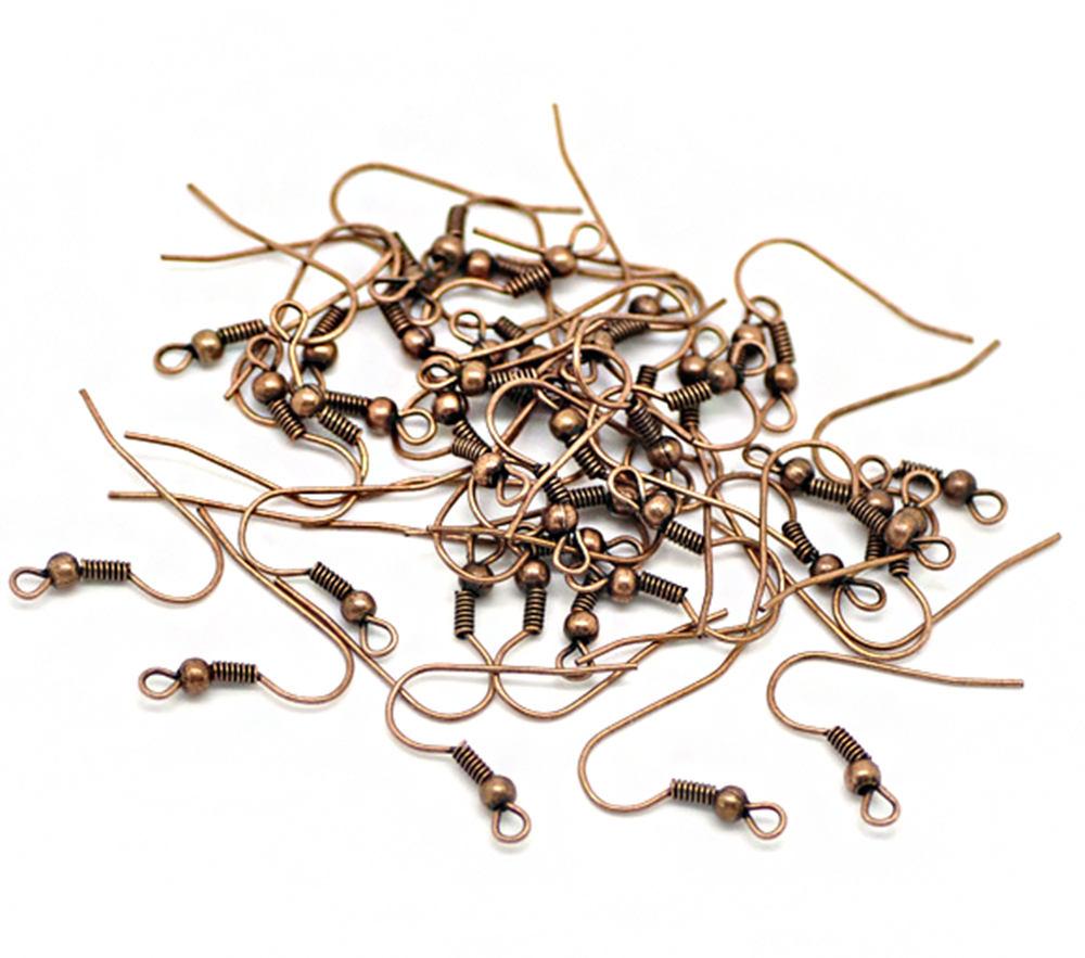 Antique Copper Tone Earrings - French Style Hooks - 17mm x 14mm - 300 Pieces 150 Pairs - Z051