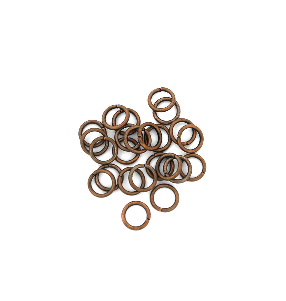 Antique Copper Tone Jump Rings 10mm x 1.5mm - Open 15 Gauge - 200 Rings - J183