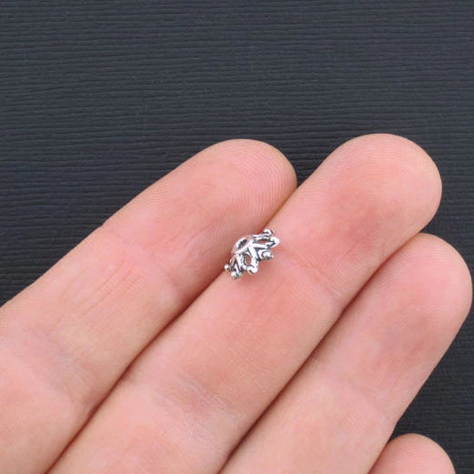 Antique Silver Tone Bead Caps - 8.7mm x 3mm - 50 Pieces - SC1615