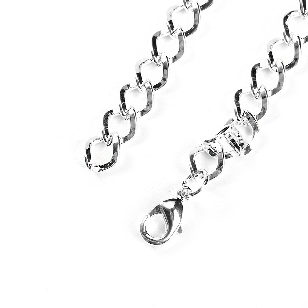 Antique Silver Tone Curb Chain Bracelet 8 3/8" - 7.0mm - Choose Your Quantity!