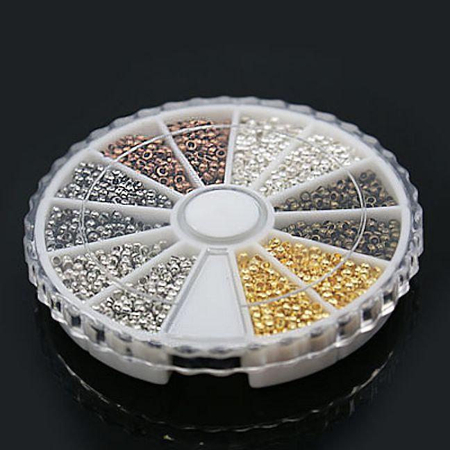 Perles à écraser ton assorti - 2 mm - 3000 pièces - Z056