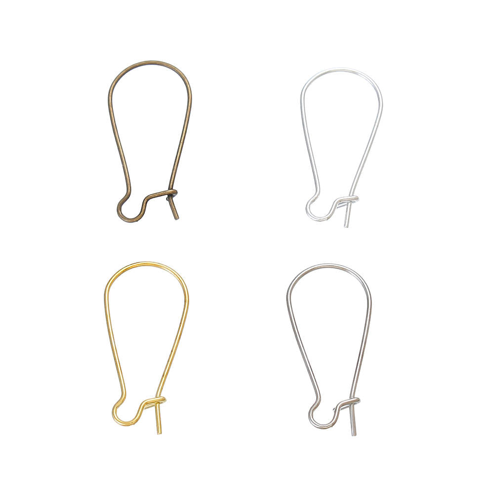 Assorted Tone Earrings - Kidney Style Hooks - 11mm x 25mm - 200 Pieces - Z228