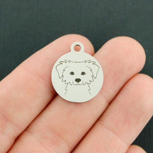 Australian Shepherd Stainless Steel Charms - BFS001-3841