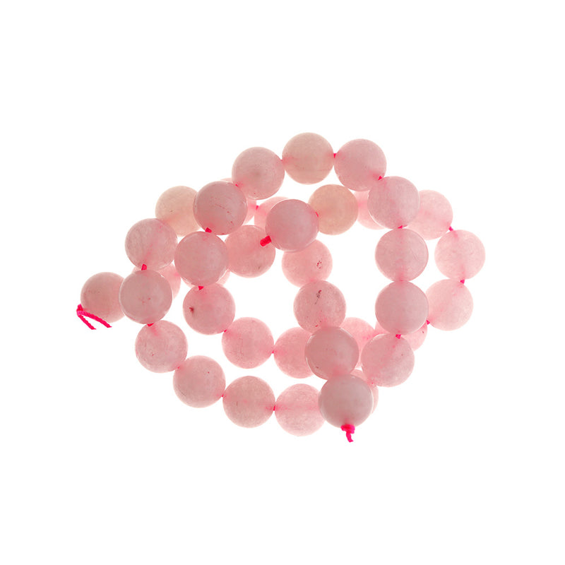 Round Natural Rose Quartz Beads 6mm - 10mm - Choose Your Size - Petal Pink - 1 Full Strand - BD1761