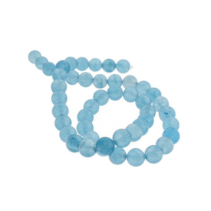 Round Synthetic Chalcedony Beads 4mm - 12mm - Choose Your Size - Sky Blue - 1 Full 15" Strand - BD1824