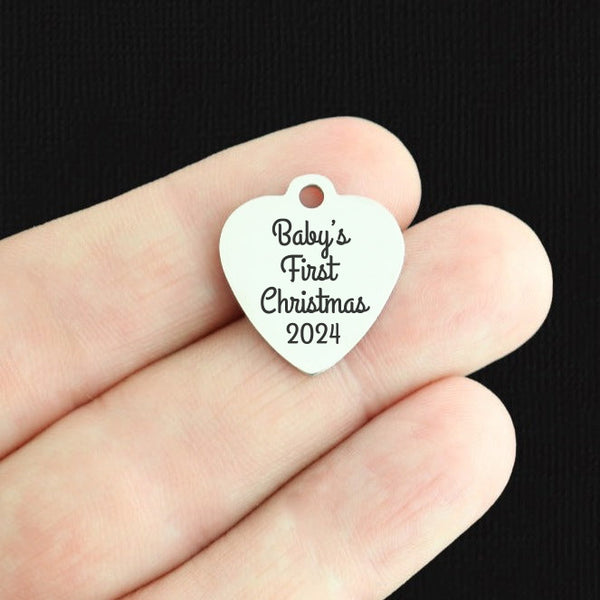 Baby's First Christmas 2024 Stainless Steel Charms - BFS011-5752