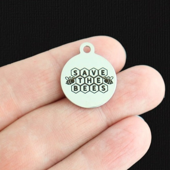 Save the Bees Stainless Steel Charms - BFS001-6839