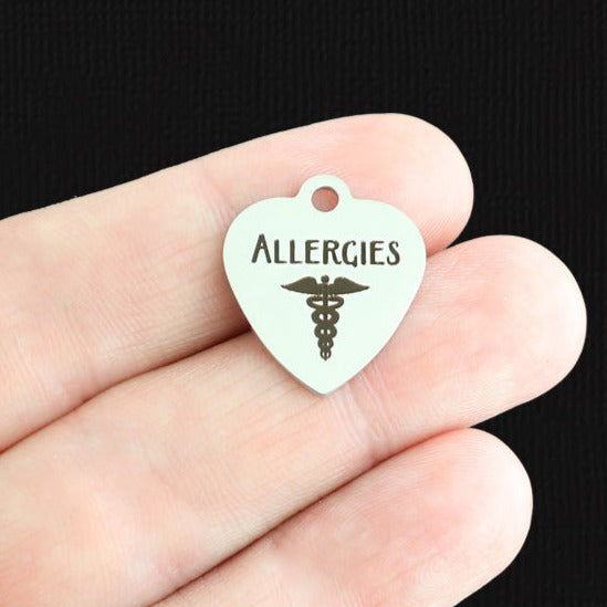 Allergies Stainless Steel Charms - BFS011-6847