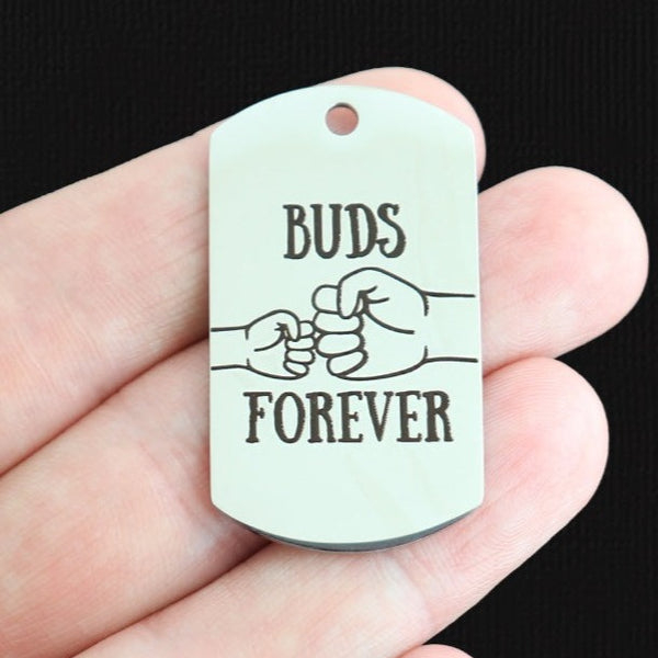 Buds Forever Stainless Steel Dog Tag Charms - BFS024-7875