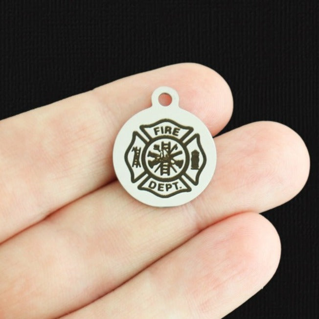 Fire Department Stainless Steel Charms - BFS001-7915