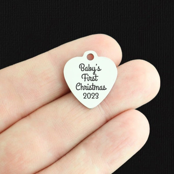 Baby's First Christmas 2023 Stainless Steel Charms - BFS011-7931