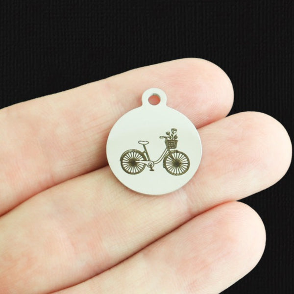 Bicycle Stainless Steel Charms - BFS001-7943