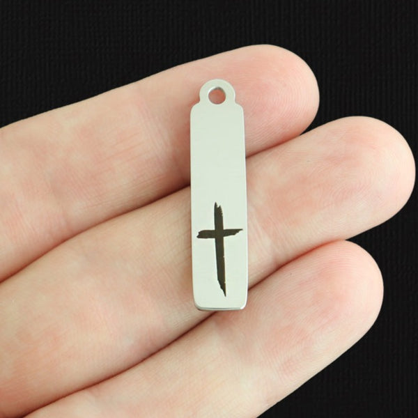 Cross Stainless Steel Charms - BFS015-7948