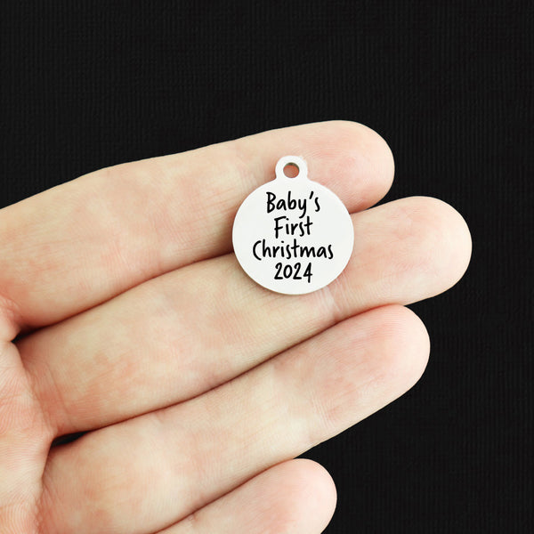 Baby's First Christmas 2024 Stainless Steel Charms - BFS001-8081