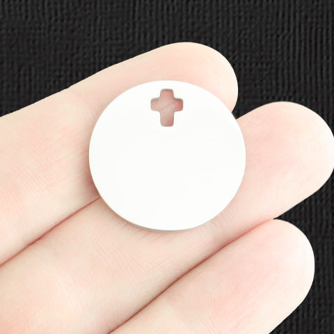 Breloque Croix en Acier Inoxydable Personnalisée - Personnalisée