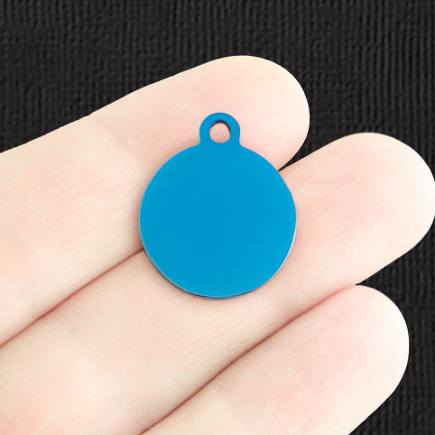 Custom Stainless Steel Round Charm - Personalized