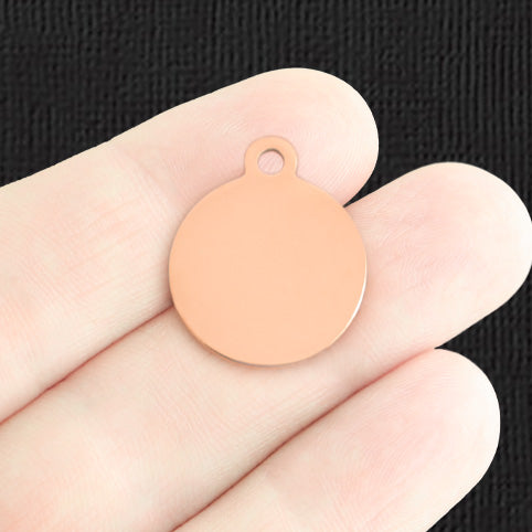 Custom Stainless Steel Round Charm - Personalized