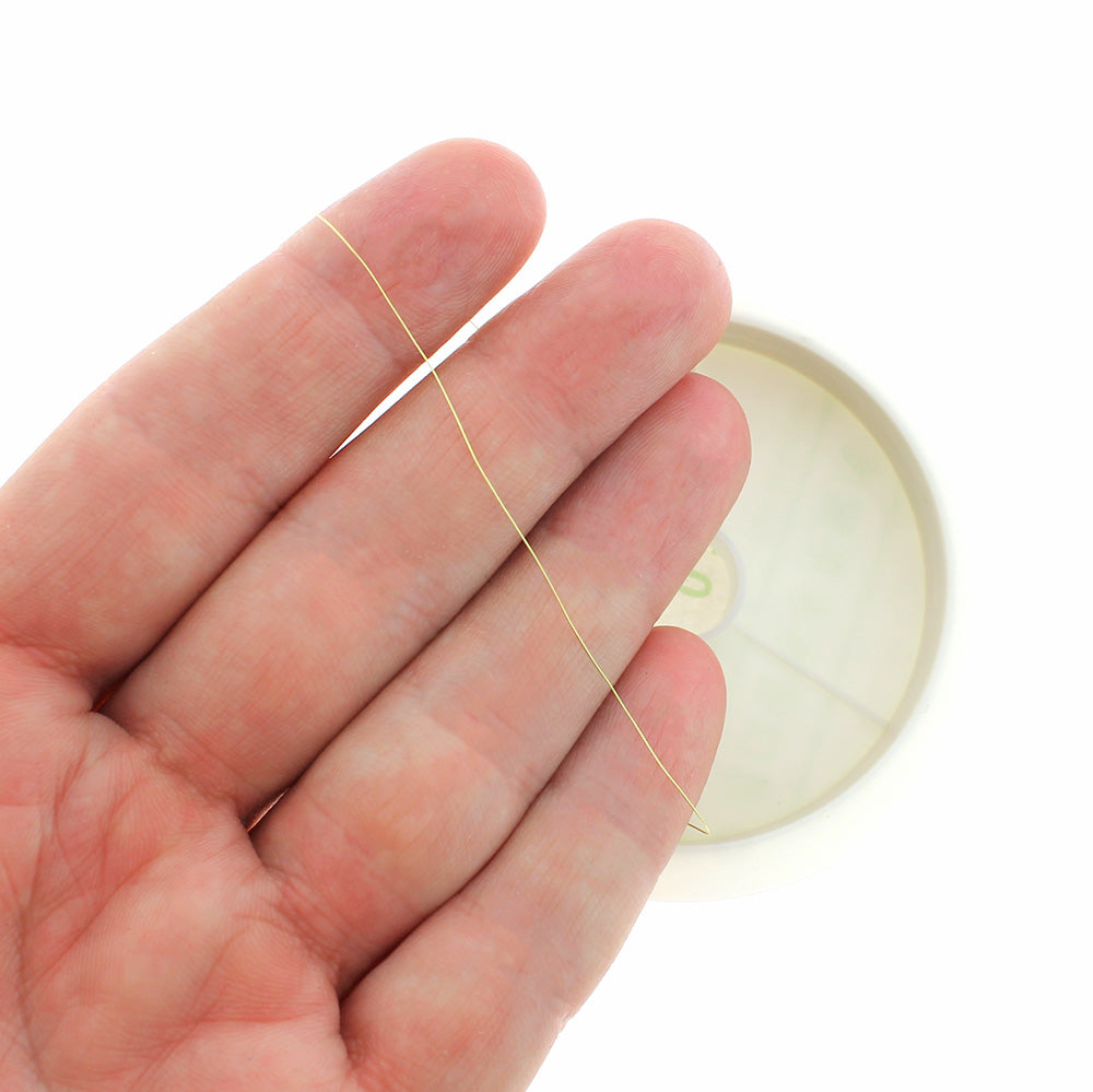 BULK Gold Tone Craft Wire - Tarnish Resistant - 1 Roll 20m or 65ft - 0.2mm - Z1123