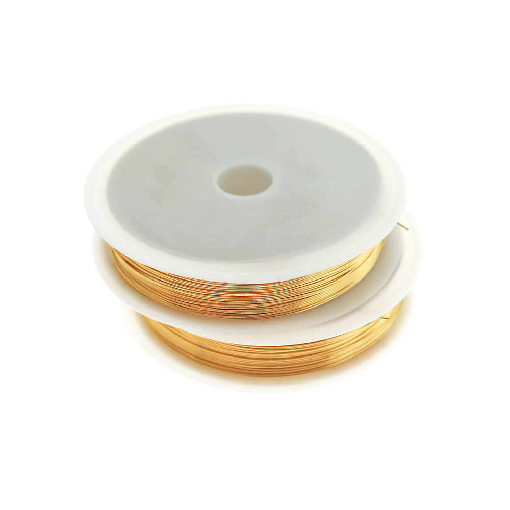 BULK Gold Tone Craft Wire - Résistant au ternissement - 32Ft - 0.4mm - Z1511