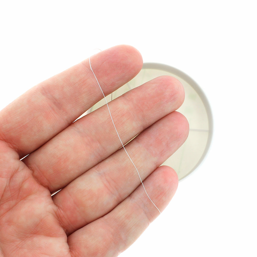 BULK Silver Tone Craft Wire - Tarnish Resistant - 1 Roll 20m or 65ft - 0.2mm - Z1126