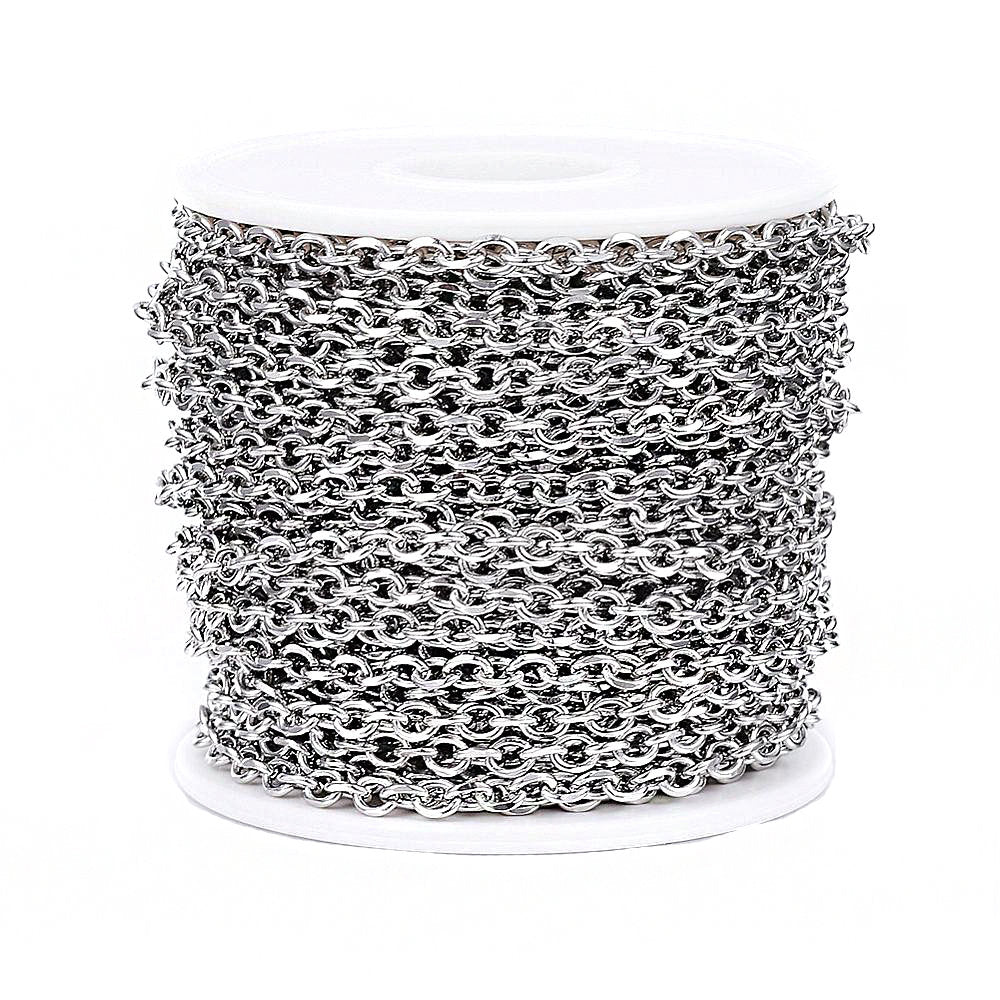 BULK Stainless Steel Cable Chain 1 Meter - 3.25Ft - 4mm - FD559