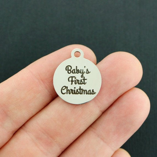 Baby's First Christmas Stainless Steel Charms - BFS001-4246