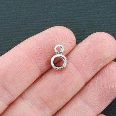 Bail Beads 11mm x 7mm - Antique Silver Tone - 12 Beads - SC4531