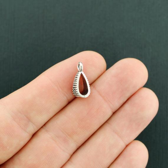 Bail Beads 16mm x 7mm - Antique Silver Tone - 15 Beads - SC7747