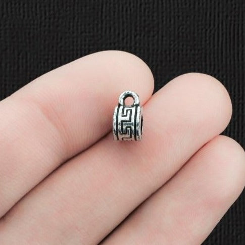 Perles de caution 9,5 mm x 5,5 mm - ton argent antique - 25 perles - SC1912