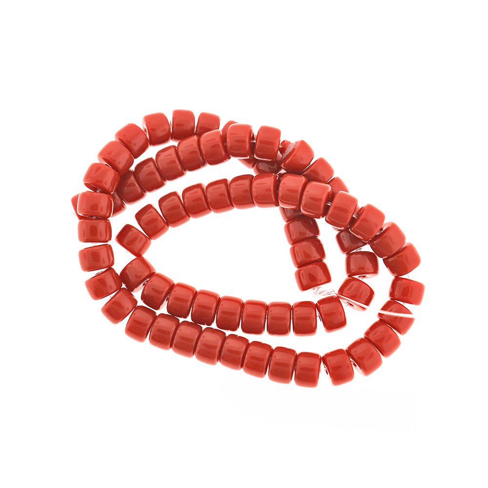 Barrel Glass Beads 8mm x 5mm - Choose Your Color - Column Beads - 1 Strand 69 Beads