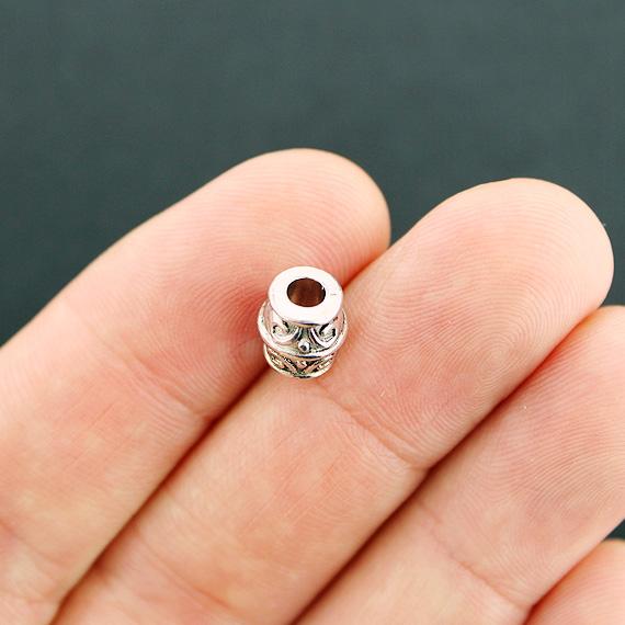 Barrel Spacer Beads 8mm - Argenté - 15 Perles - SC7778