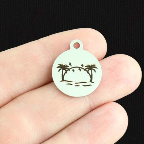 Beach Stainless Steel Charms - BFS001-6772
