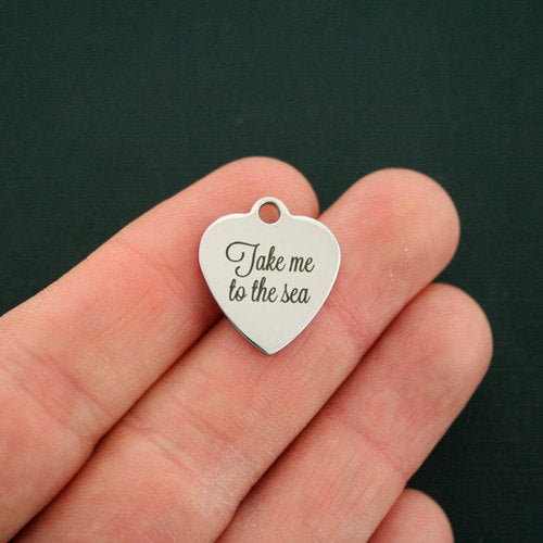 Beach Stainless Steel Charms - Take me to the sea - BFS011-0491