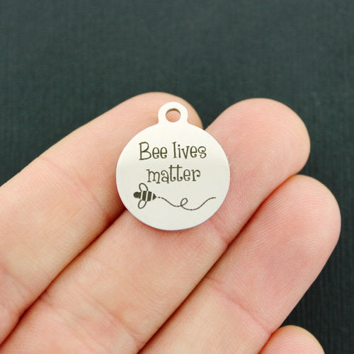 Bee lives matter Stainless Steel Charms - BFS001-4452