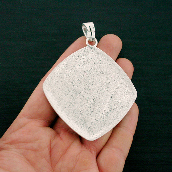 Bird Antique Silver Tone Charm with Imitation Turquoise - SC6521