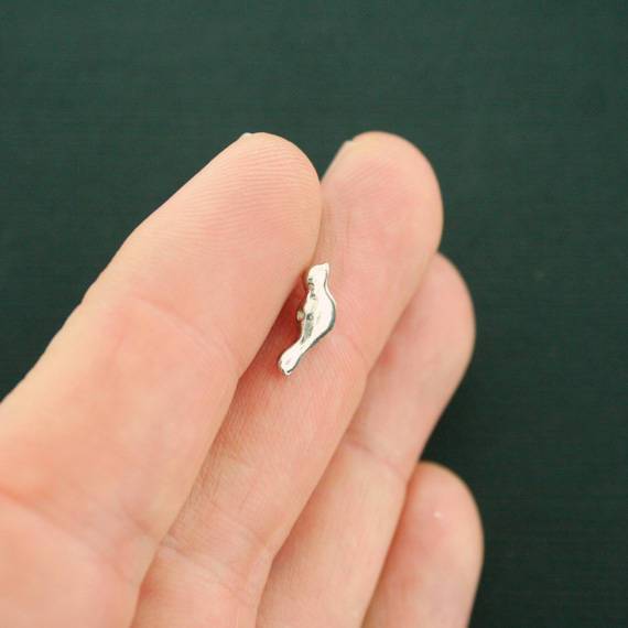 Bird Spacer Beads 15mm x 12mm - Silver Tone - 20 Beads - SC5749