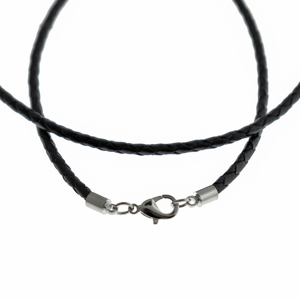 Black Polyester Cord Necklace 21" - 3mm - Choose Your Quantity!