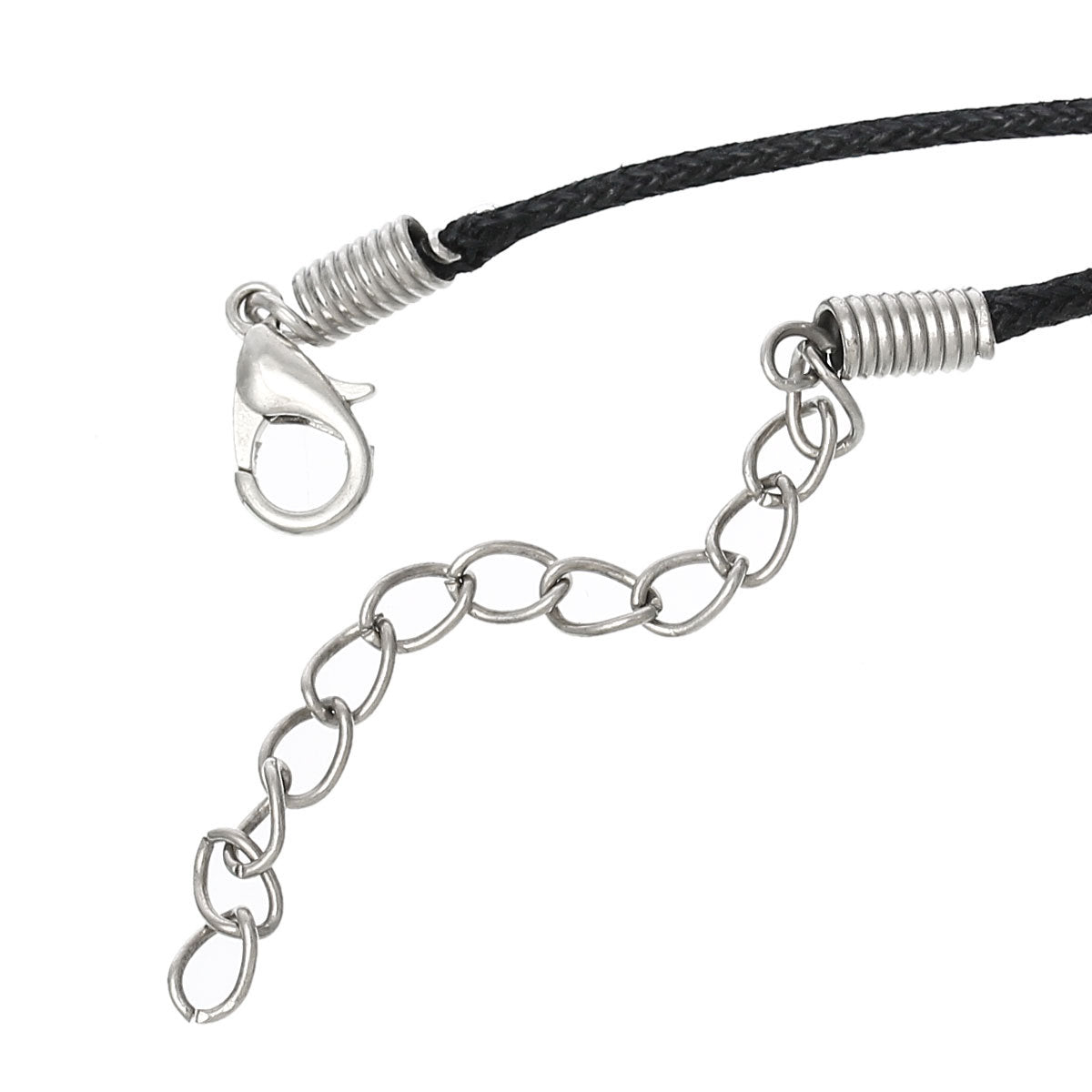 Black Wax Cord Necklace 18" Plus Extender - 1.6mm - Choose Your Quantity!