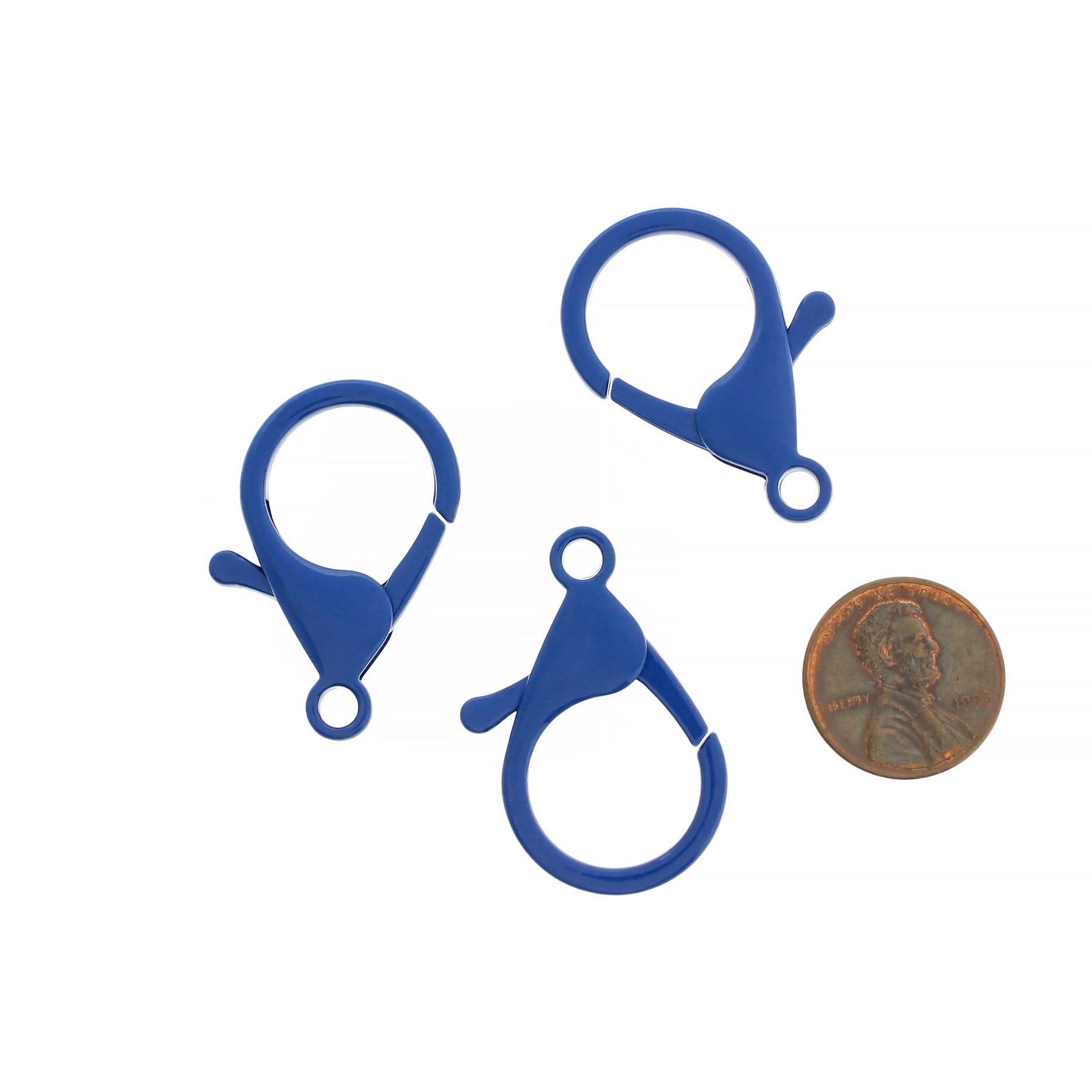 Blue Enamel Lobster Clasps 35mm x 23mm - 20 Clasps - FD1034