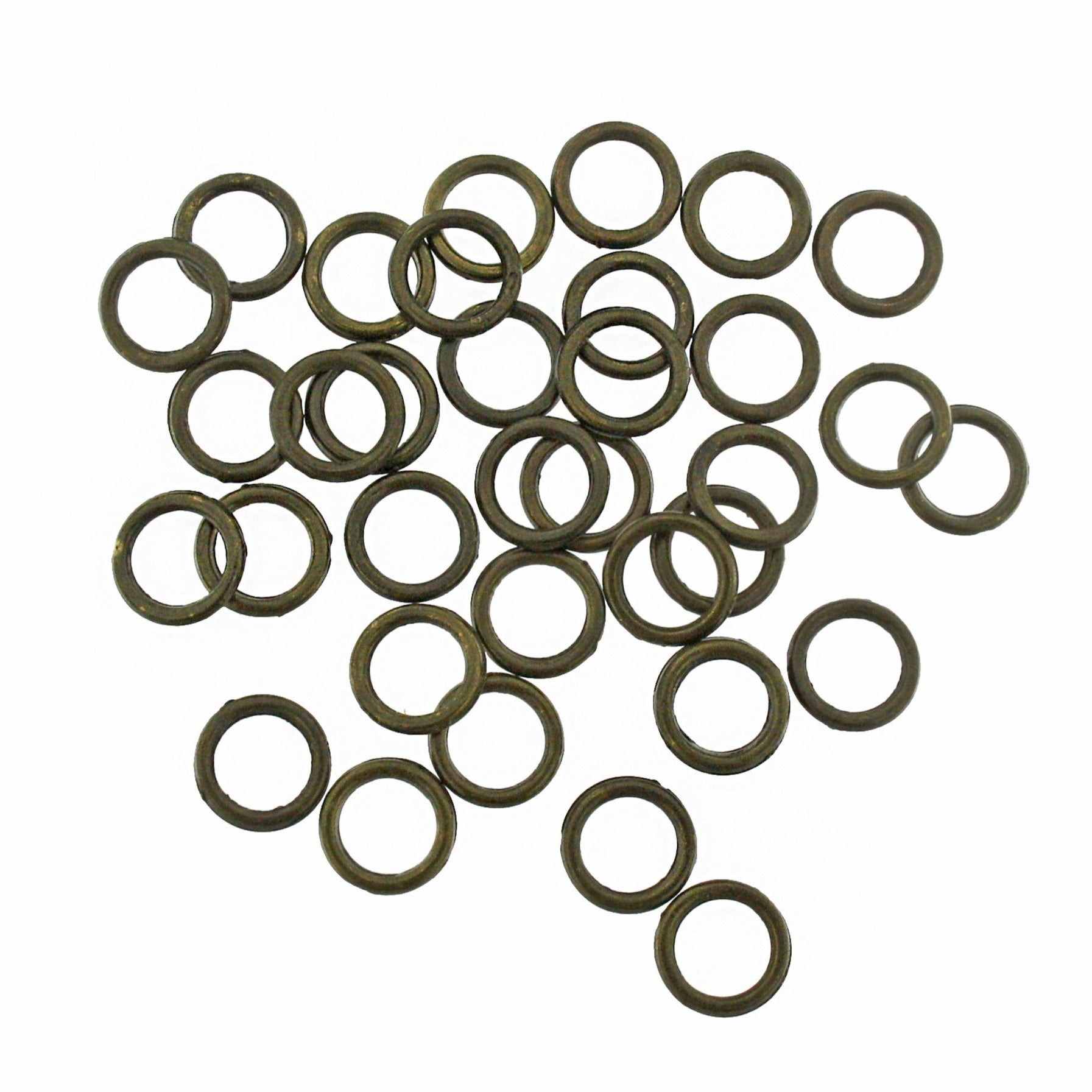 Bronze Tone Jump Rings 8mm x 1.2mm - Closed 16 Gauge - 100 Rings - J040